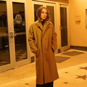 Lennox Stretch Felted Coat - Khaki